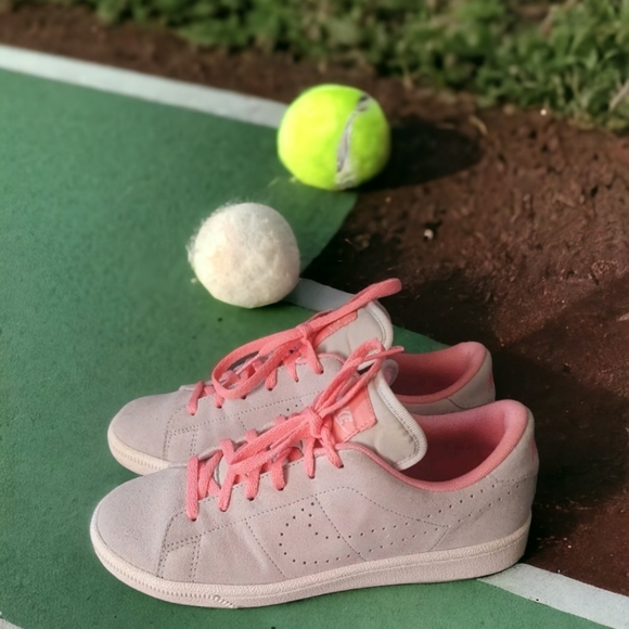 Nike Shoes - Nike Tennis Classic Premium GS Grey Suede Pink swoosh tick 5 uk 38 eu